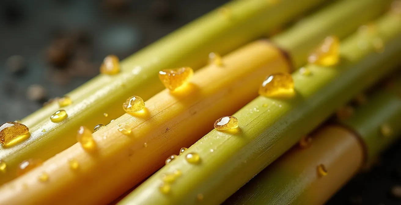 Tracteurs transportant la canne à sucre fraîchement coupée vers l'usine de Beauport